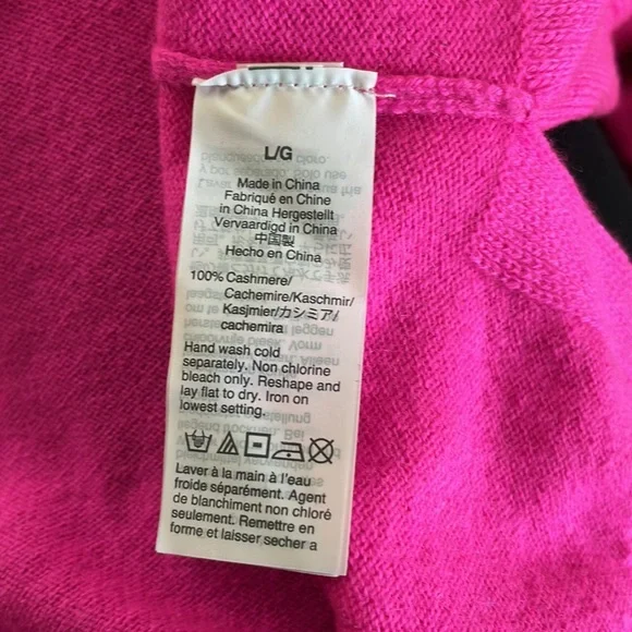 J. Crew 100% Cashmere Sweater Women's Fitted  L Pink Lightweight Knit EUC - Picture 5 of 10